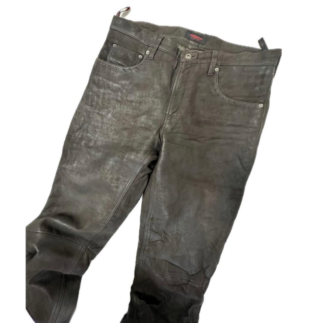 レザー製パンツ XLサイズ ダークブラウン