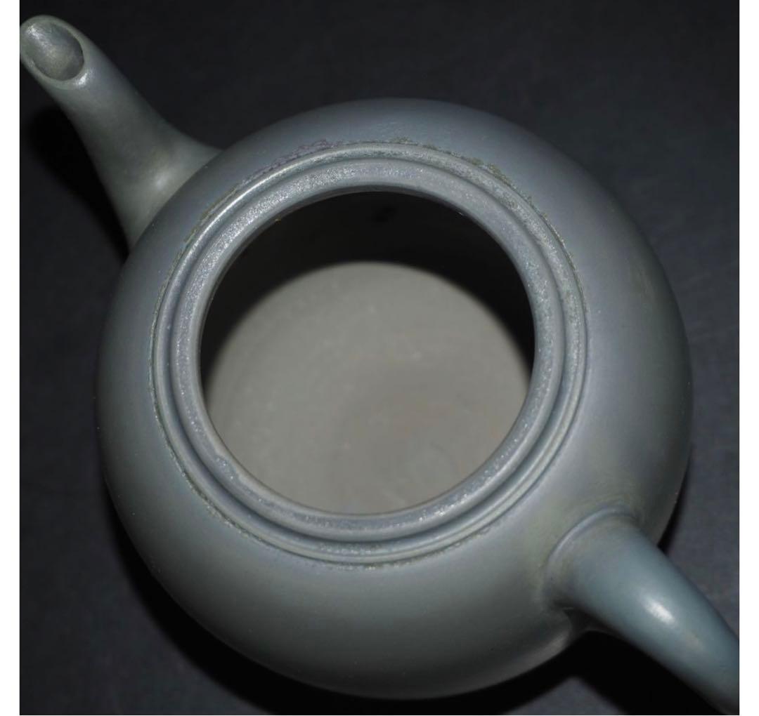 送料無料　明治～大正時代　青備前急須　煎茶道具