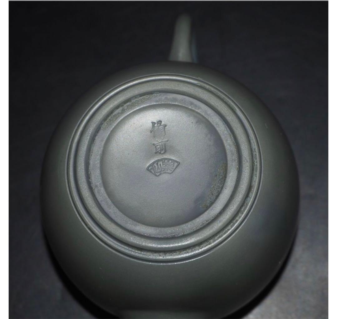 送料無料　明治～大正時代　青備前急須　煎茶道具