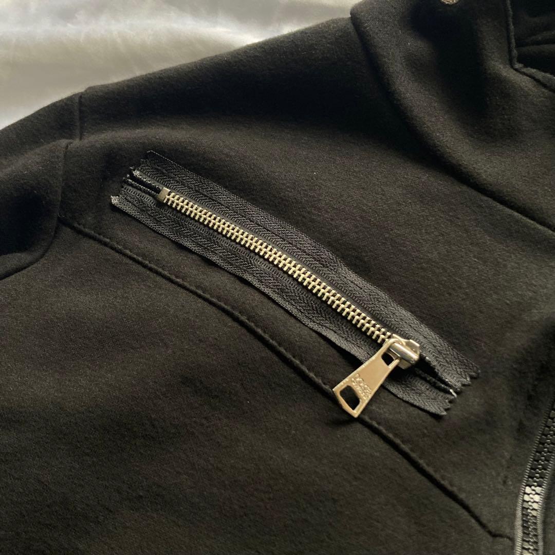 Dolce&Gabbanaロゴ プレート ジップ パーカー ブラック