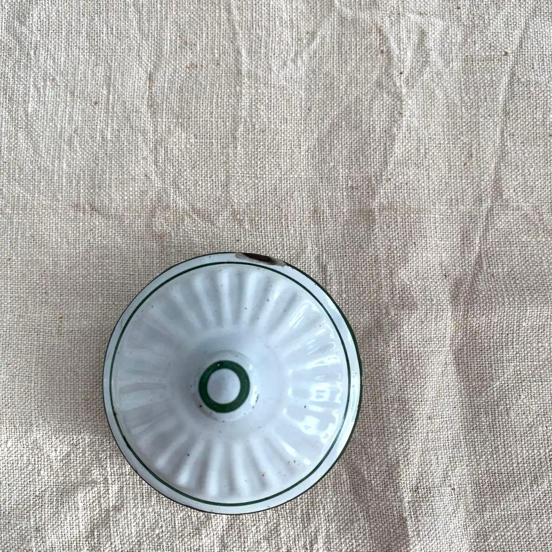 フランスアンティーク ホーロー キャニスター 【白】 ホワイトローズバンド