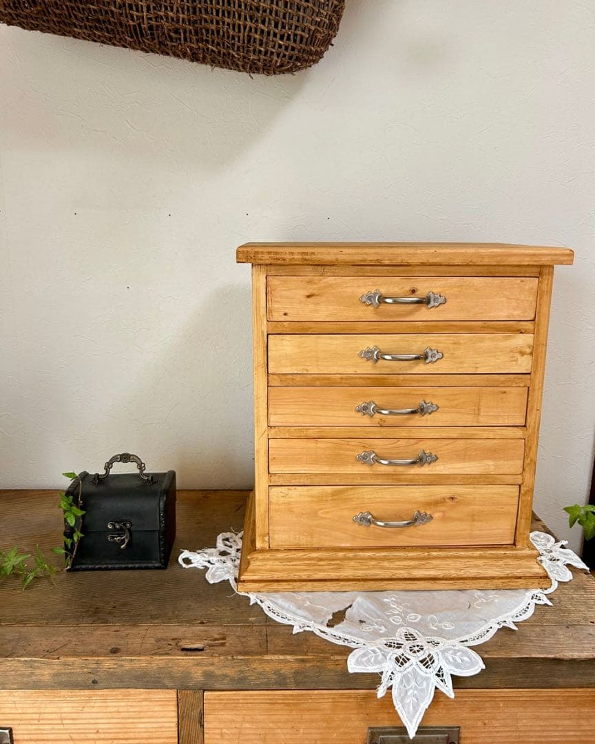 【kknn】国産ひのき使用　5杯ジュエリーボックス