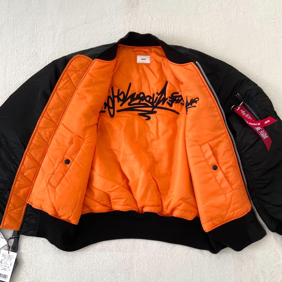 40周年記念　未使用タグ付　アルファインダストリーズ　MA-1 短丈　黒　L