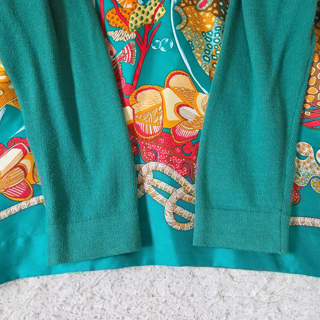 美品 HERMES マルジェラ期 トップス 熱帯魚 シルク カシミヤ L