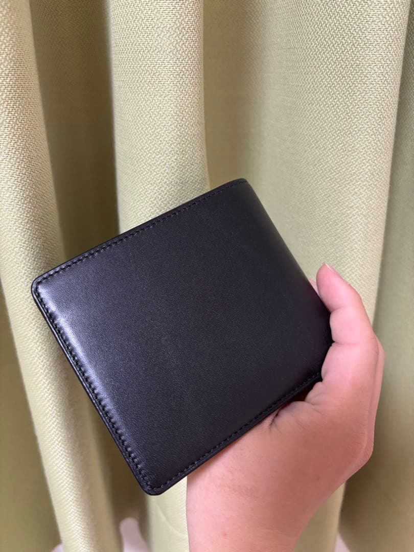 POLO ブラックレザー 二つ折り財布