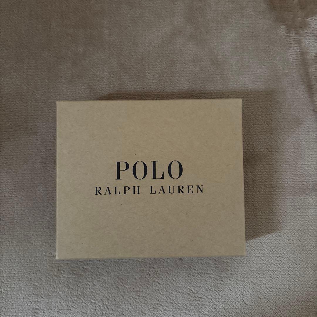 POLO ブラックレザー 二つ折り財布