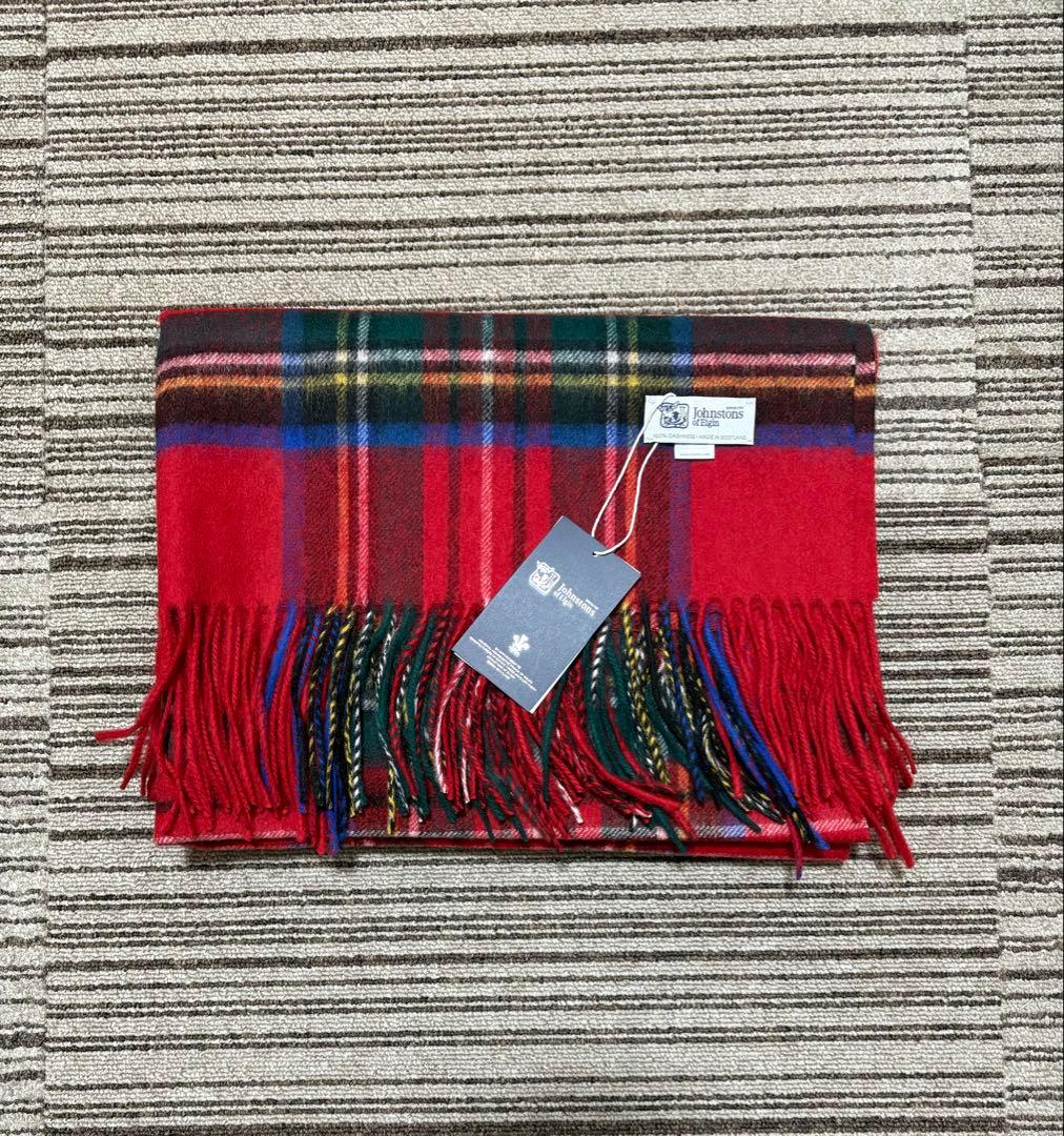 き*ん様 美品Johnstons of Elginマフラーストールカシミヤ100