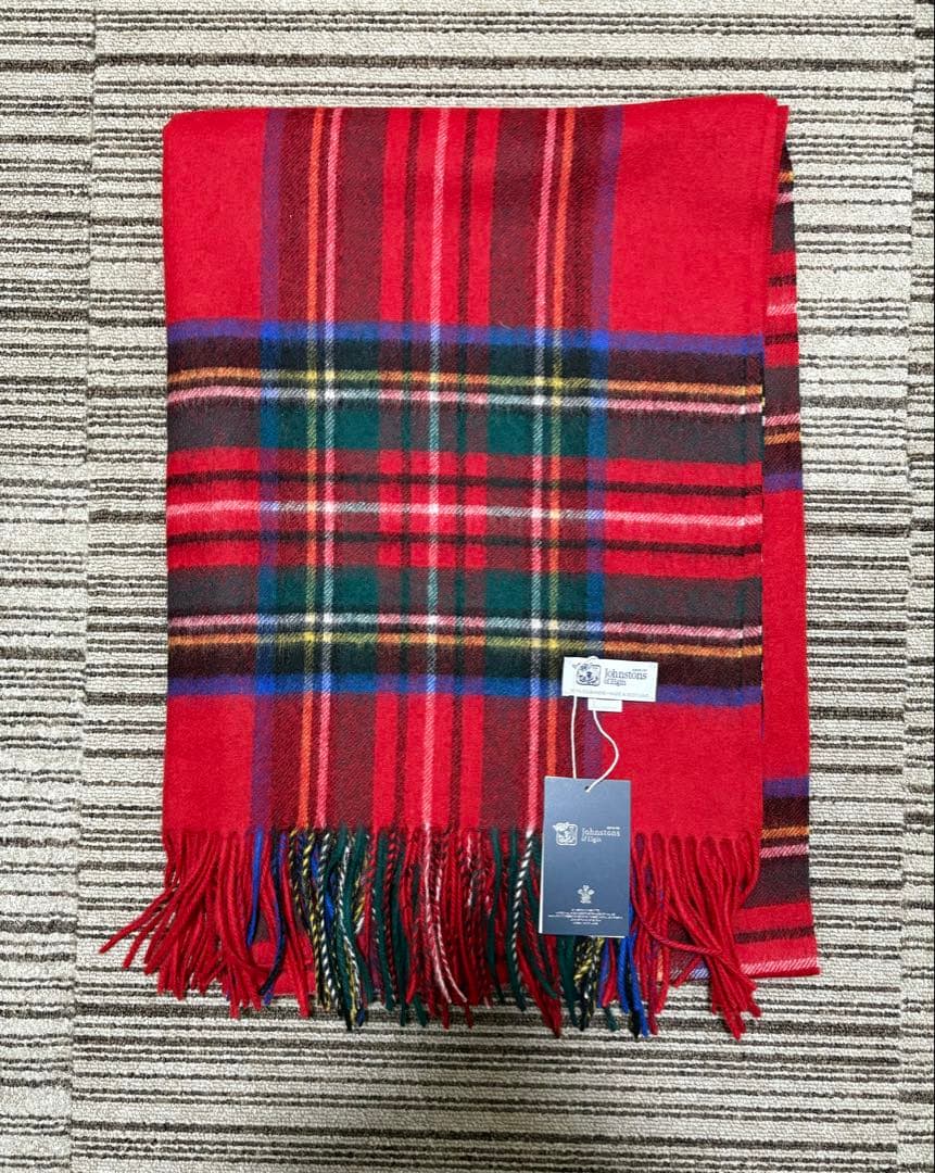 き*ん様 美品Johnstons of Elginマフラーストールカシミヤ100