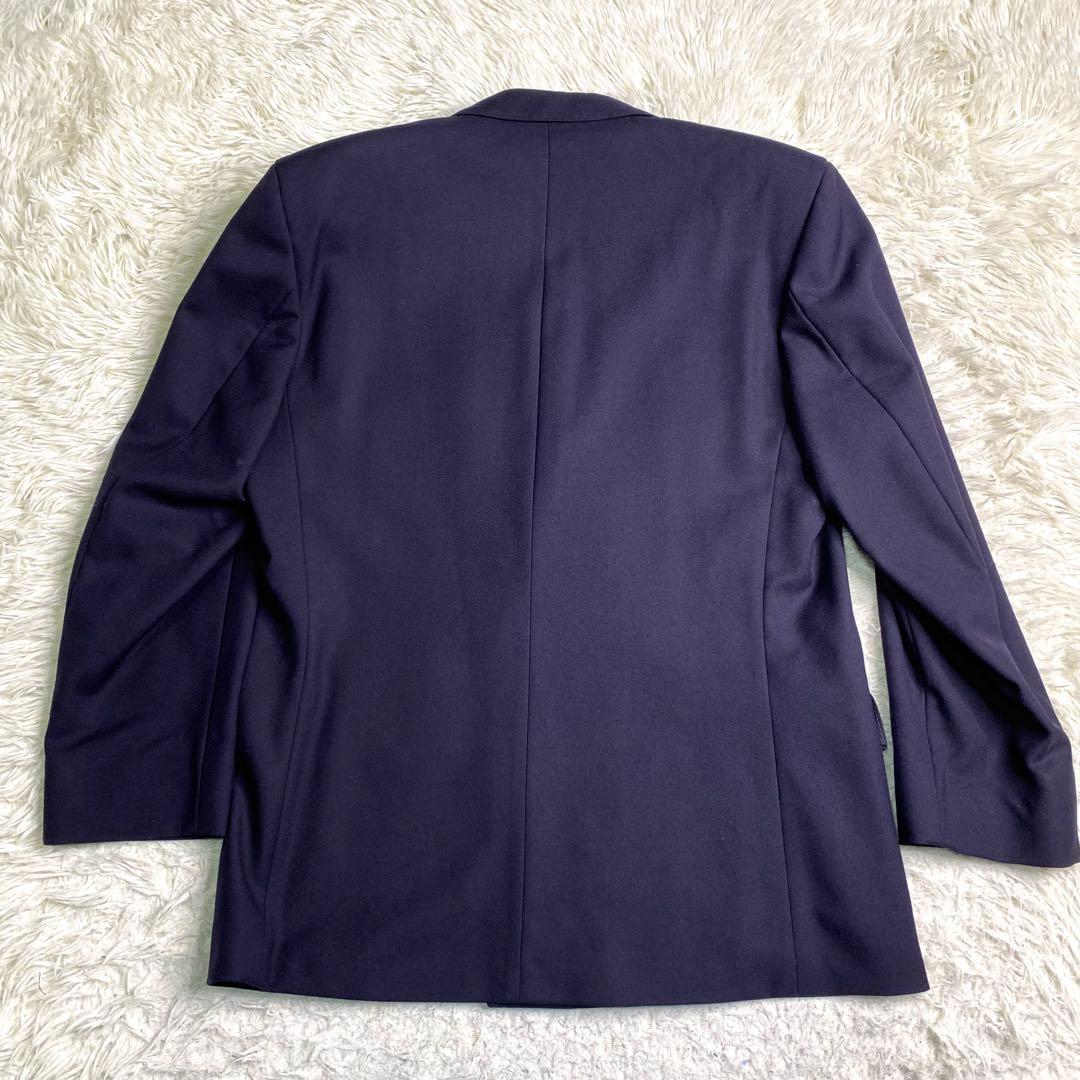 良品✨Burberry テーラード 紺ブレ ダブル 英国製 金ボタン XL