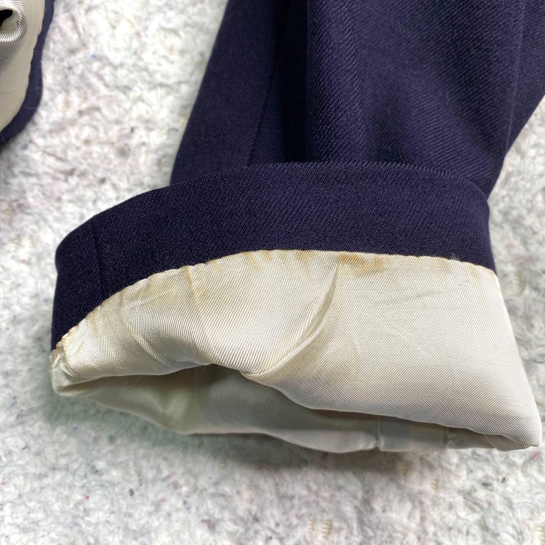 良品✨Burberry テーラード 紺ブレ ダブル 英国製 金ボタン XL