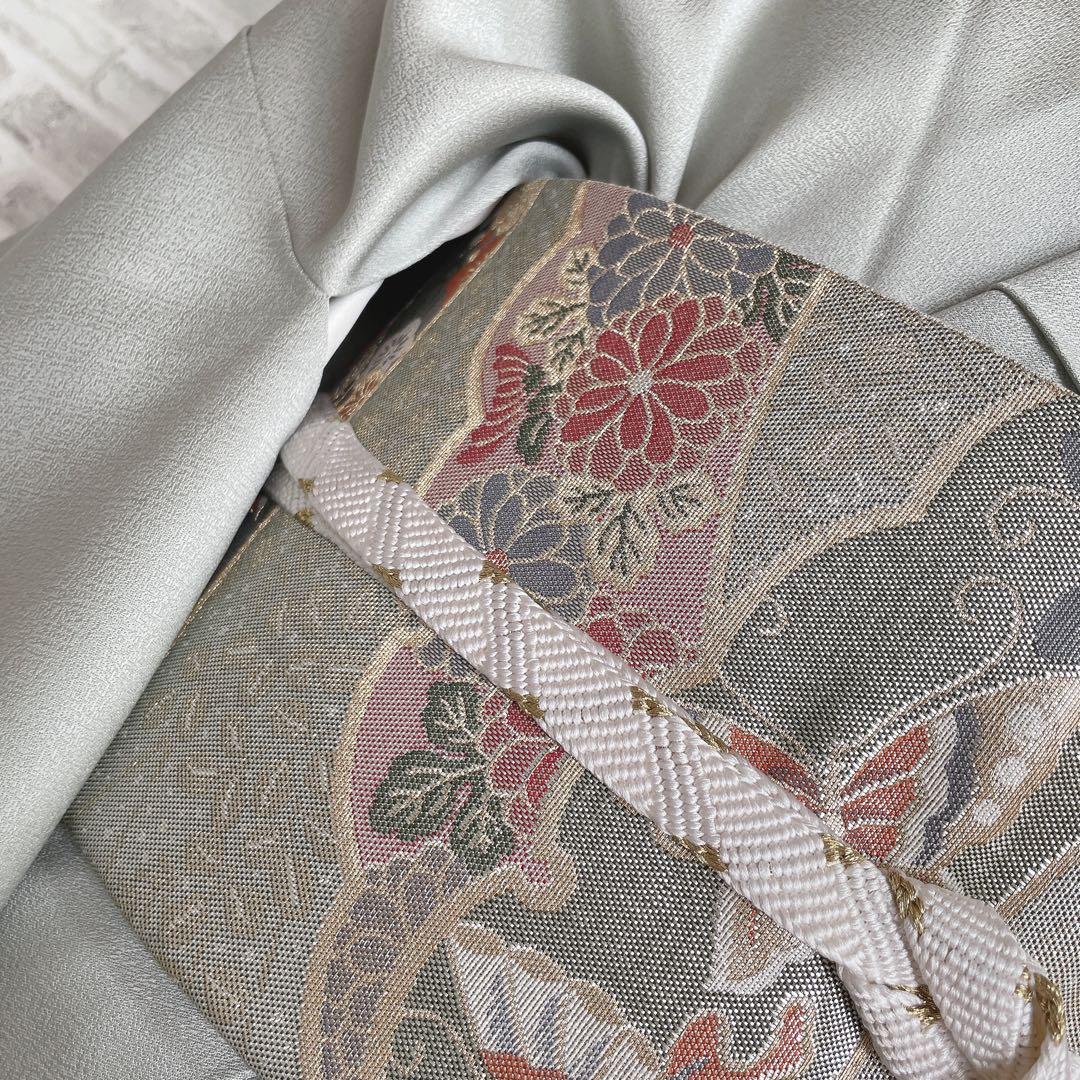 訪問着　フルセット　梅と松　金糸　刺繍　パールトーン加工　入学式　卒業式　I6