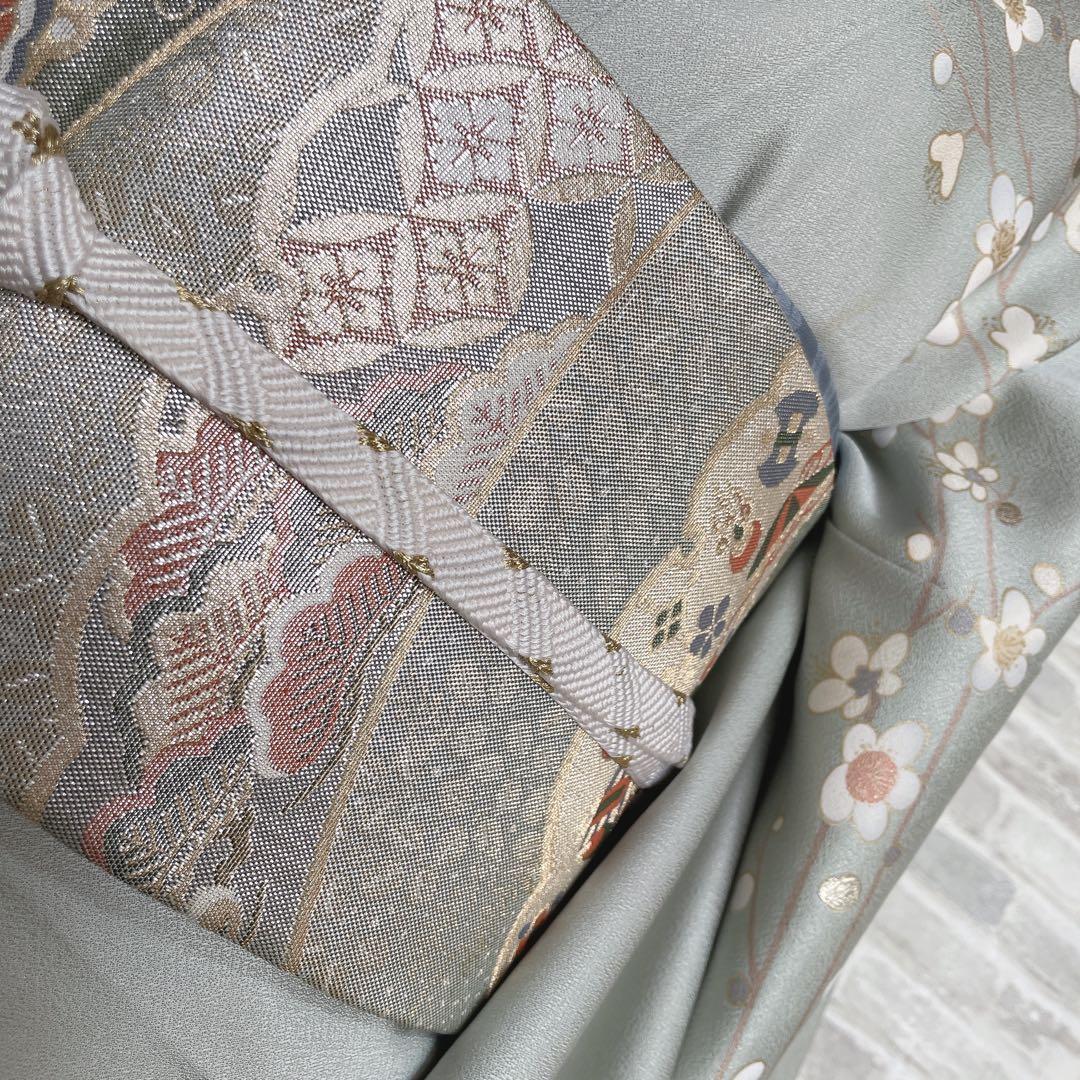 訪問着　フルセット　梅と松　金糸　刺繍　パールトーン加工　入学式　卒業式　I6