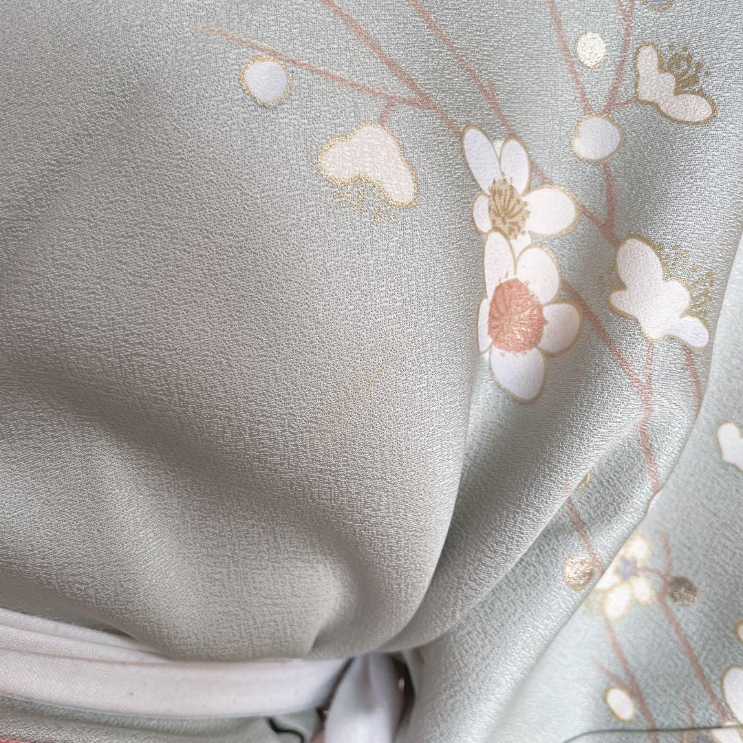 訪問着　フルセット　梅と松　金糸　刺繍　パールトーン加工　入学式　卒業式　I6