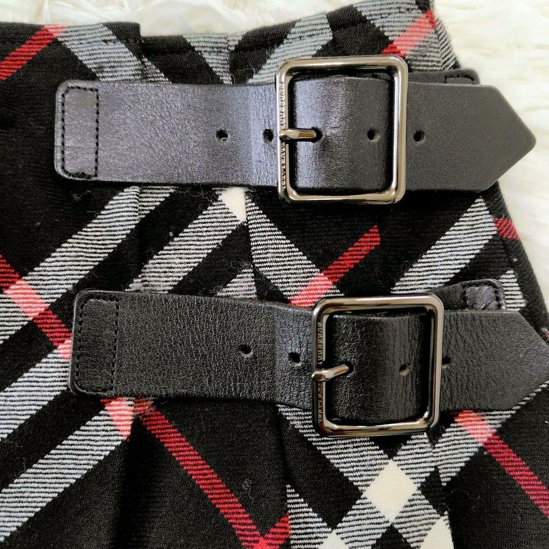 【美品】BURBERRY BLUE LABEL チェック柄プリーツスカート