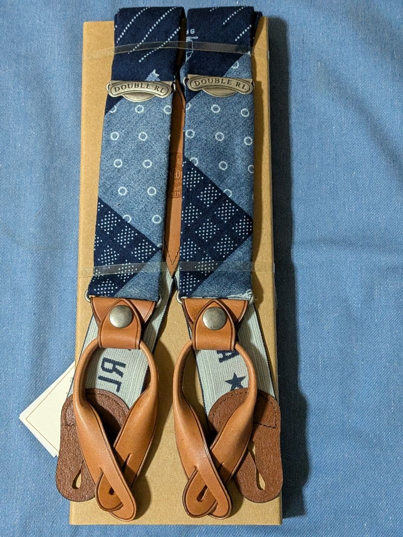 RRLサスペンダー ネイビー　レイル新品未使用