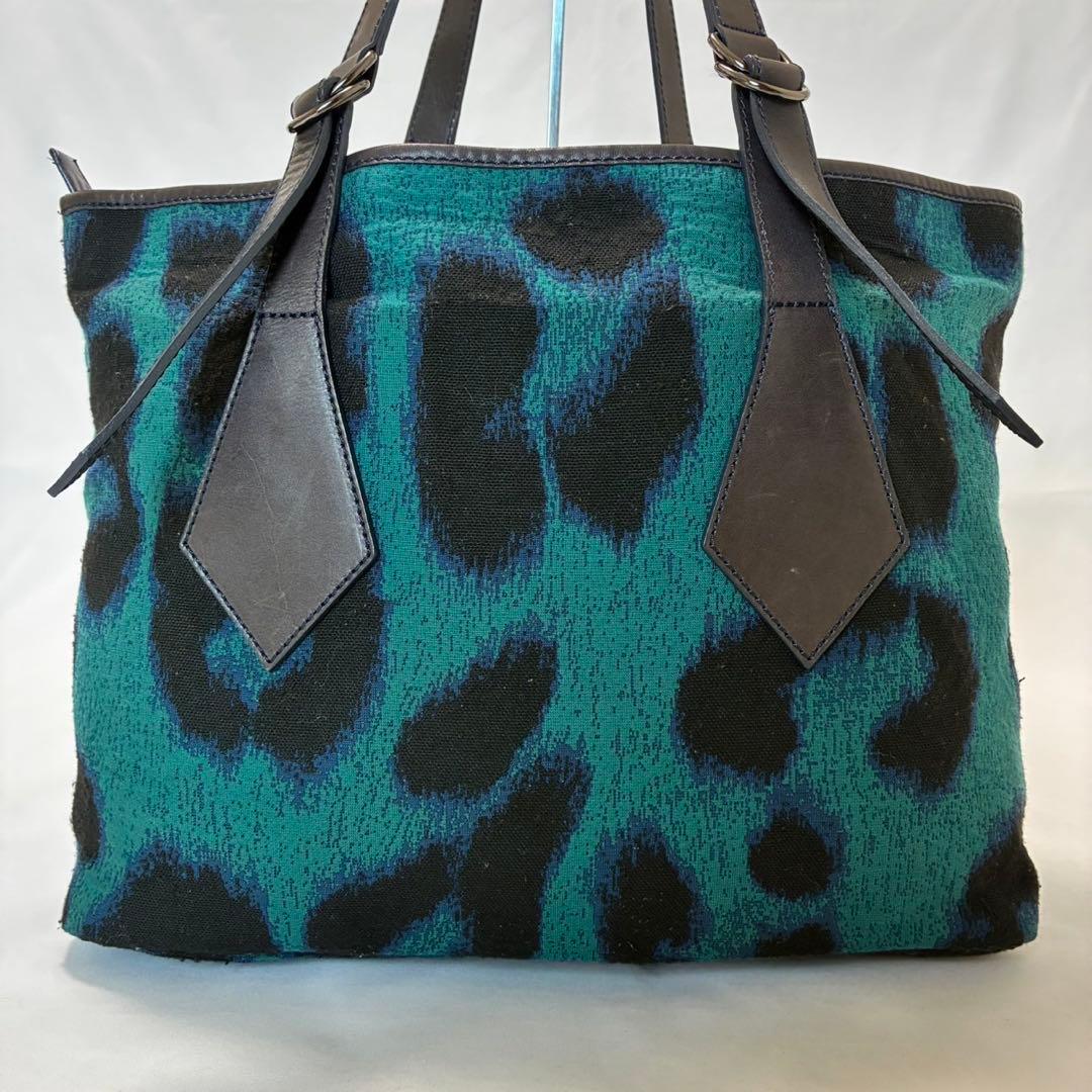 【美品】ヴィヴィアンウエストウッド トートバッグ キャンバス レザー オーブ 青