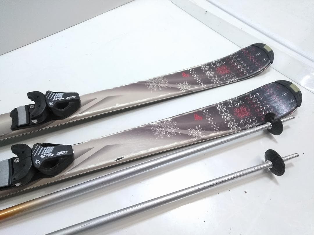 女の子 ジュニアスキー4点セット ピュアコンシャス 130cm ブーツ25cm◇