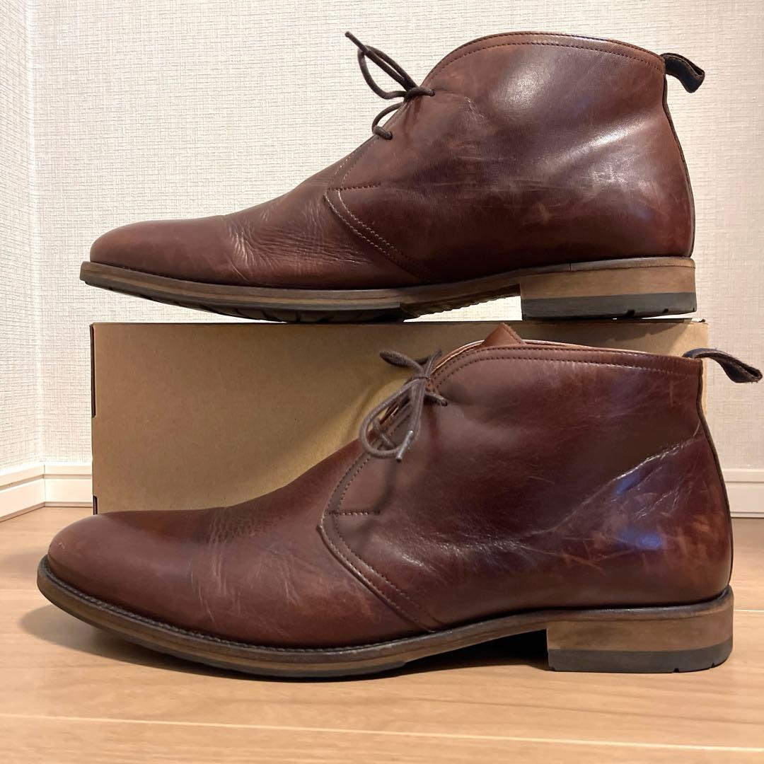 良品 RODD&GUNN チャッカブーツ 本革 高級品質 ブラウン 46
