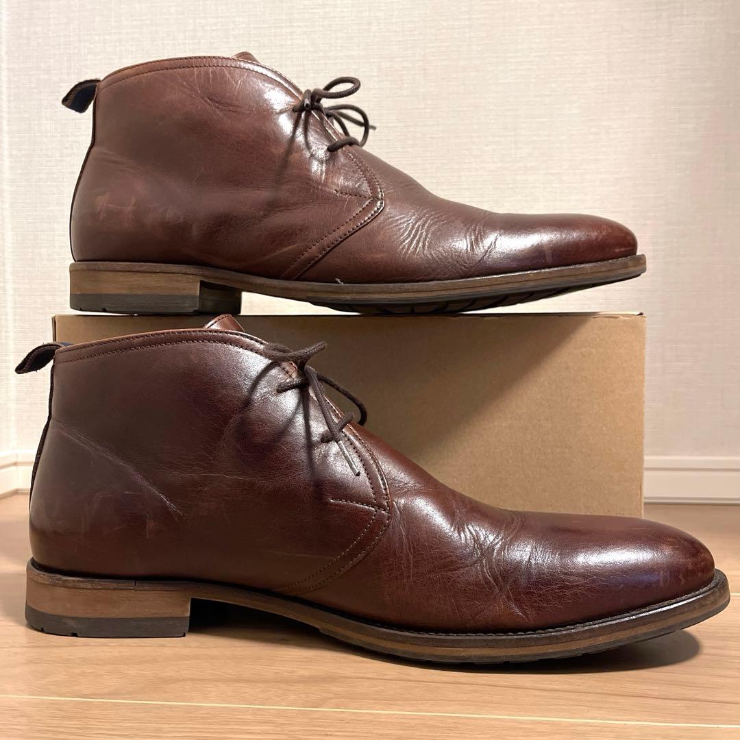 良品 RODD&GUNN チャッカブーツ 本革 高級品質 ブラウン 46