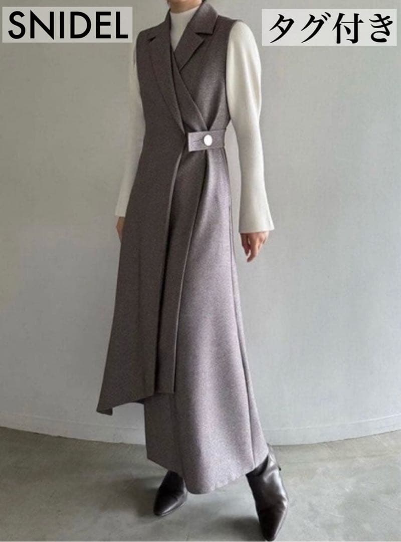 タグ付き新品♡ SNIDEL ノースリテーラードロングワンピース サイズ1
