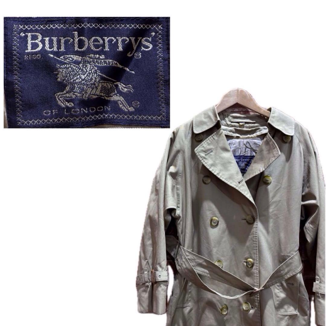 古着　Burberrys ベージュ ステンカラーコート　英国製