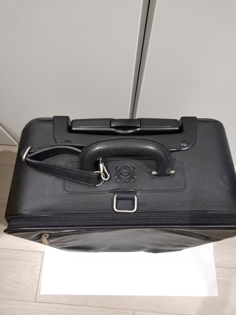 オールレザー LOEWE ロエベ アナグラム キャリーケース ブラック