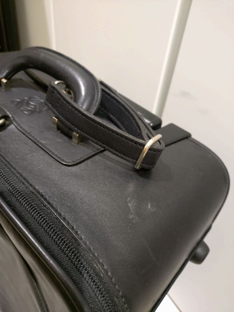 オールレザー LOEWE ロエベ アナグラム キャリーケース ブラック