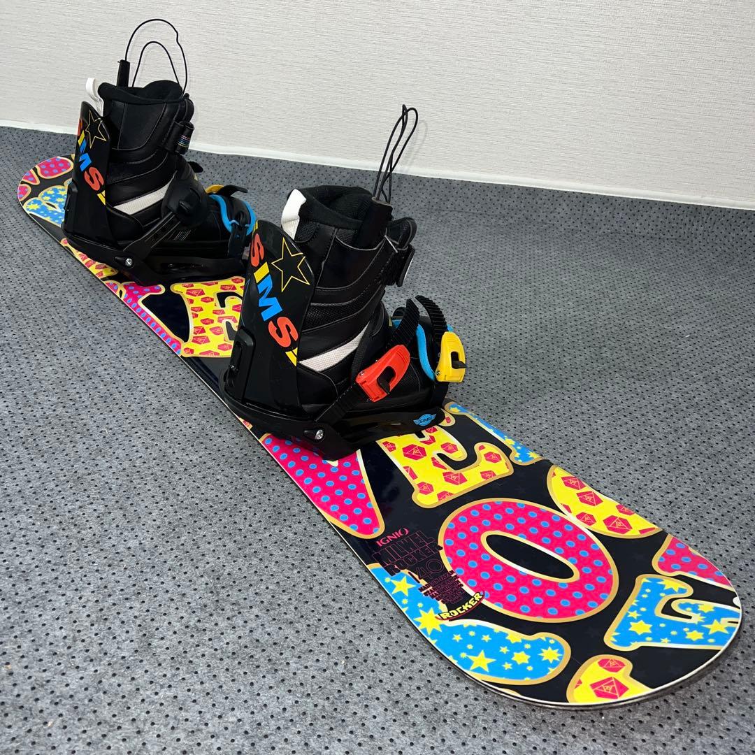 数回使用 キッズスノーボード IGNIO 140cm＋バイン＋レースブーツ