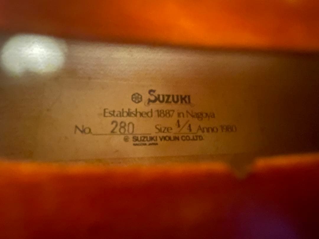 【12/22まで出品】スズキ バイオリン 4/4 大人用　1887年製