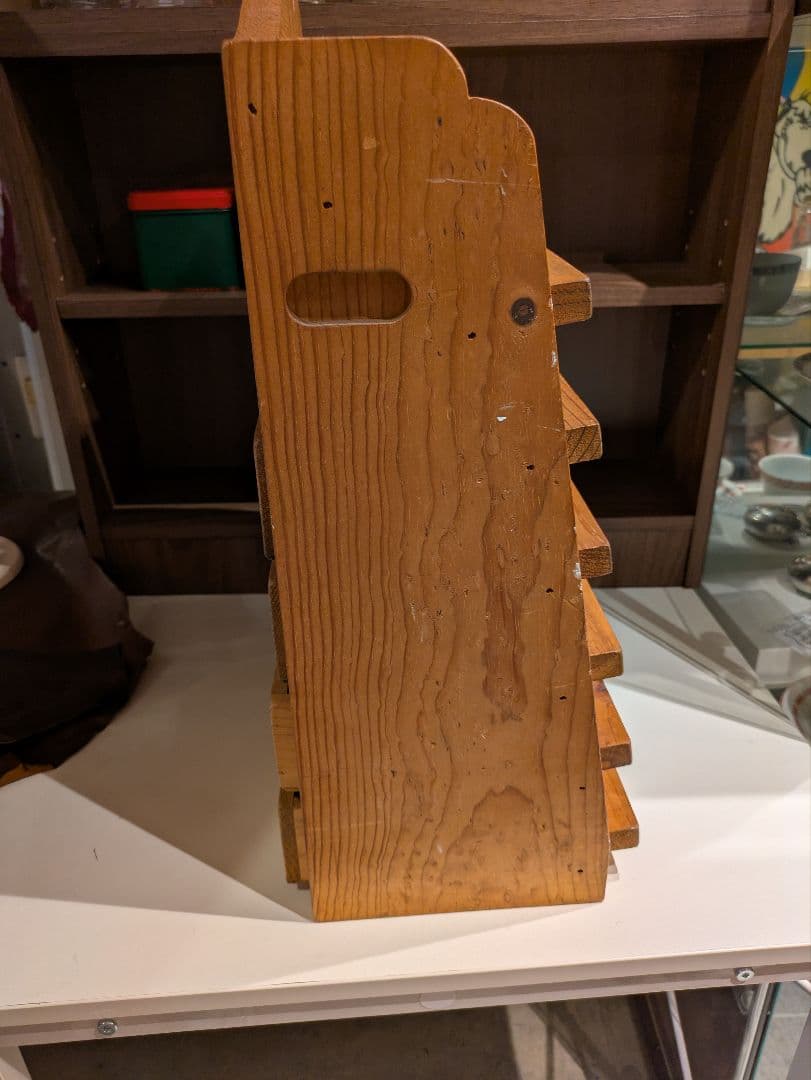 木製 収納棚 5段 ミシン糸収納棚 シェルフ ボビンケース 裁縫棚 ヴィンテージ