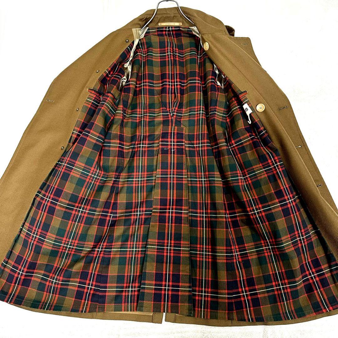 極美品 サイベーシックス トレンチコート モヘア ベルト付 裏地チェック 38