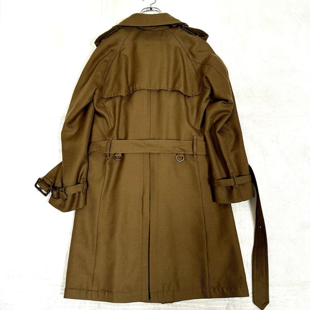 極美品 サイベーシックス トレンチコート モヘア ベルト付 裏地チェック 38