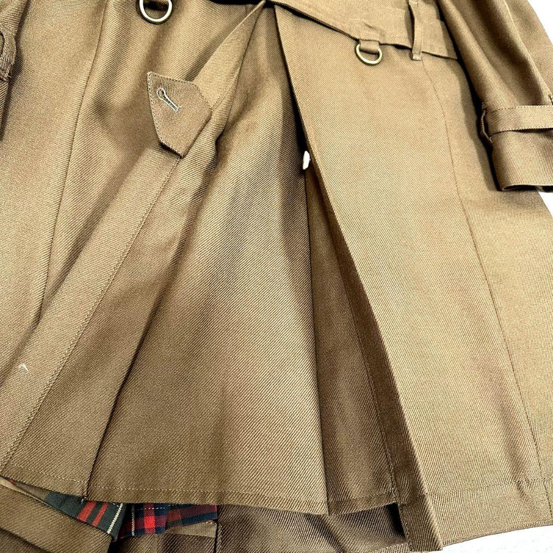 極美品 サイベーシックス トレンチコート モヘア ベルト付 裏地チェック 38