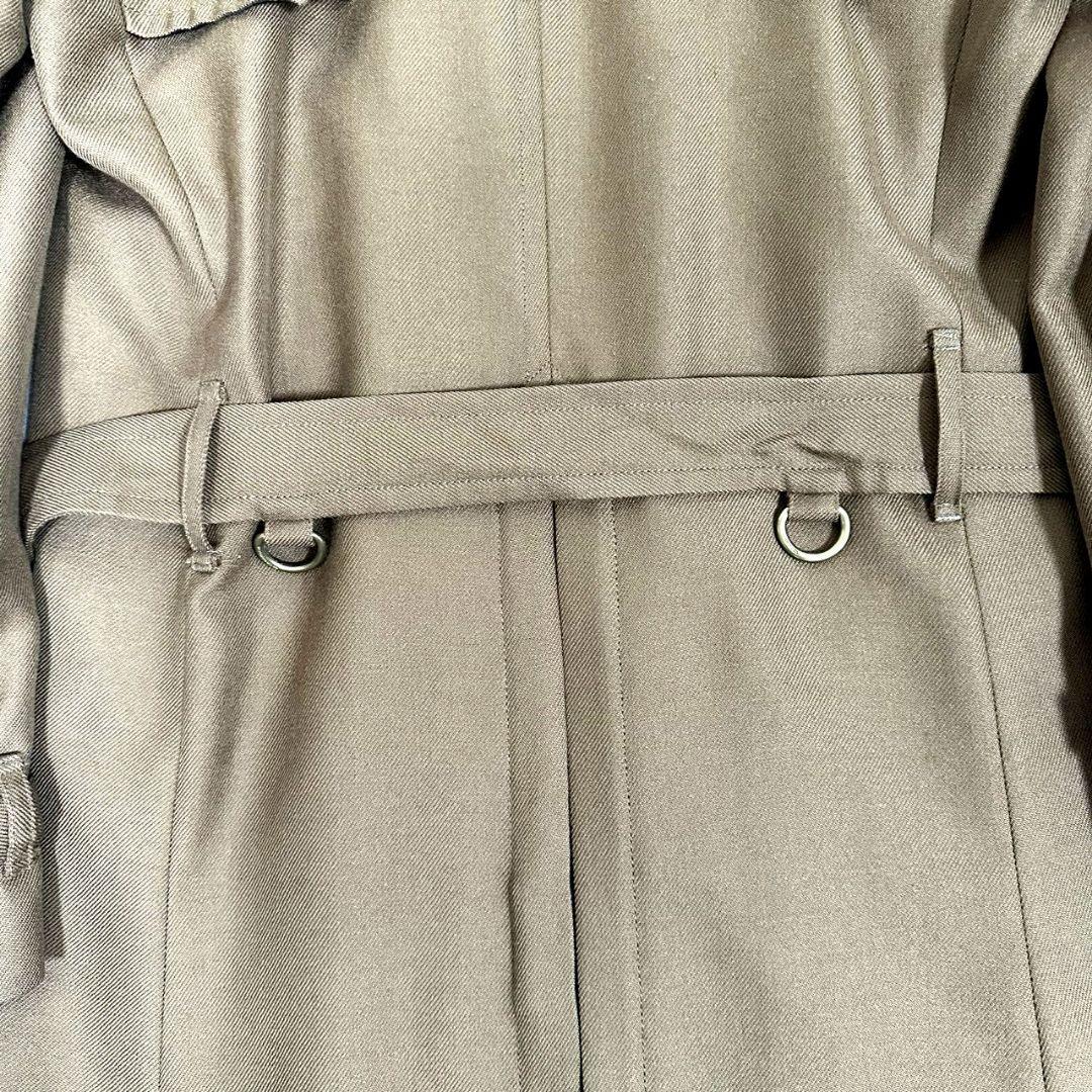 極美品 サイベーシックス トレンチコート モヘア ベルト付 裏地チェック 38