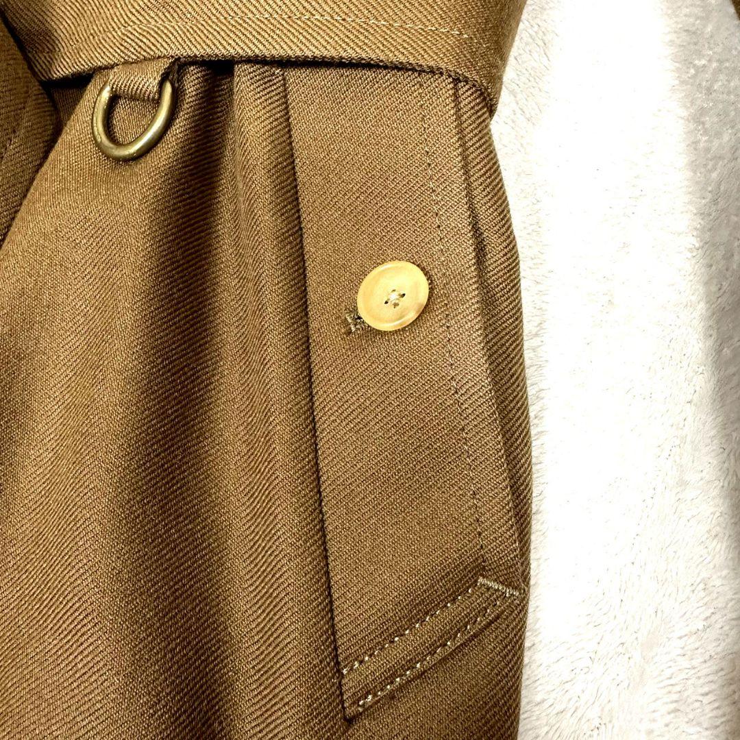 極美品 サイベーシックス トレンチコート モヘア ベルト付 裏地チェック 38