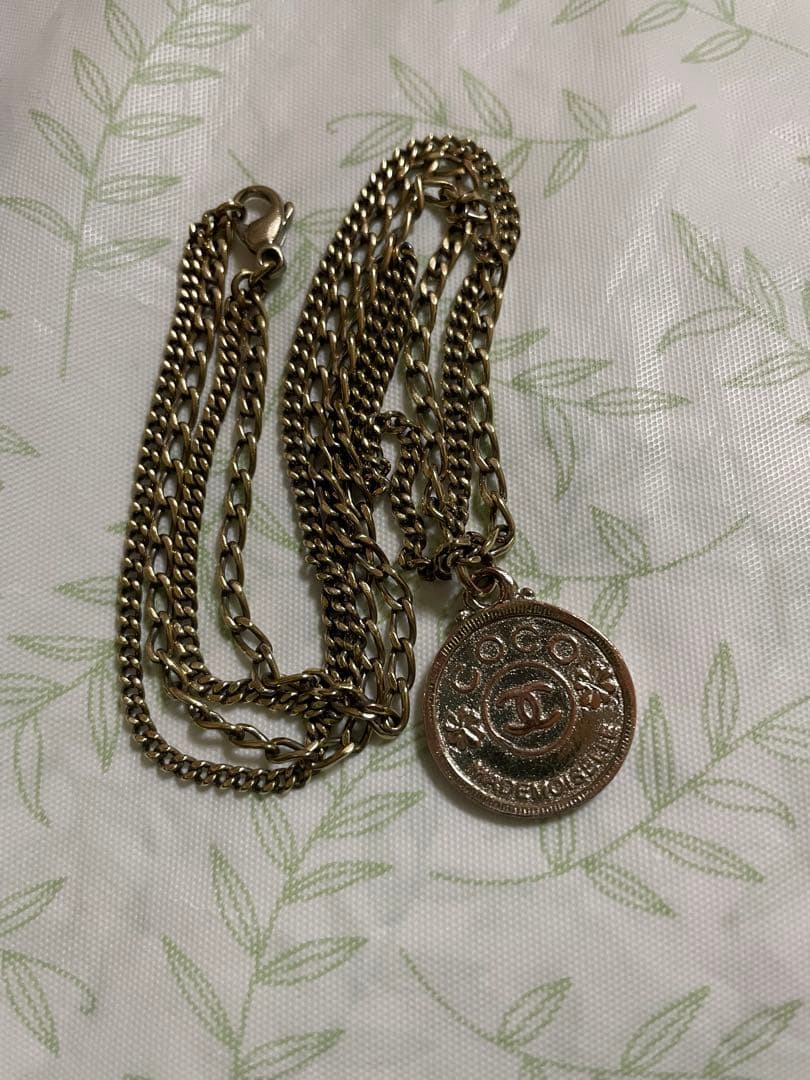 シャネル ネックレス 2連チェーン ココマーク  マドモアゼル