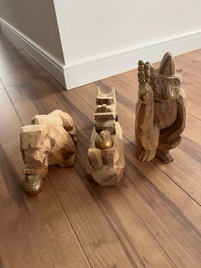 希少！　森清　木彫り　十二支　置物　骨董　レトロ　 木製