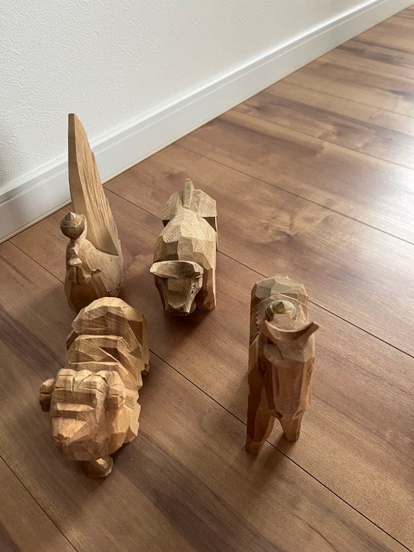 希少！　森清　木彫り　十二支　置物　骨董　レトロ　 木製