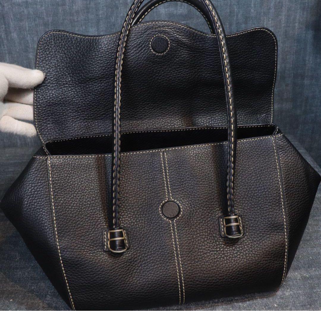 TOD'S Corniche Wave トートバッグ トッズ 黒