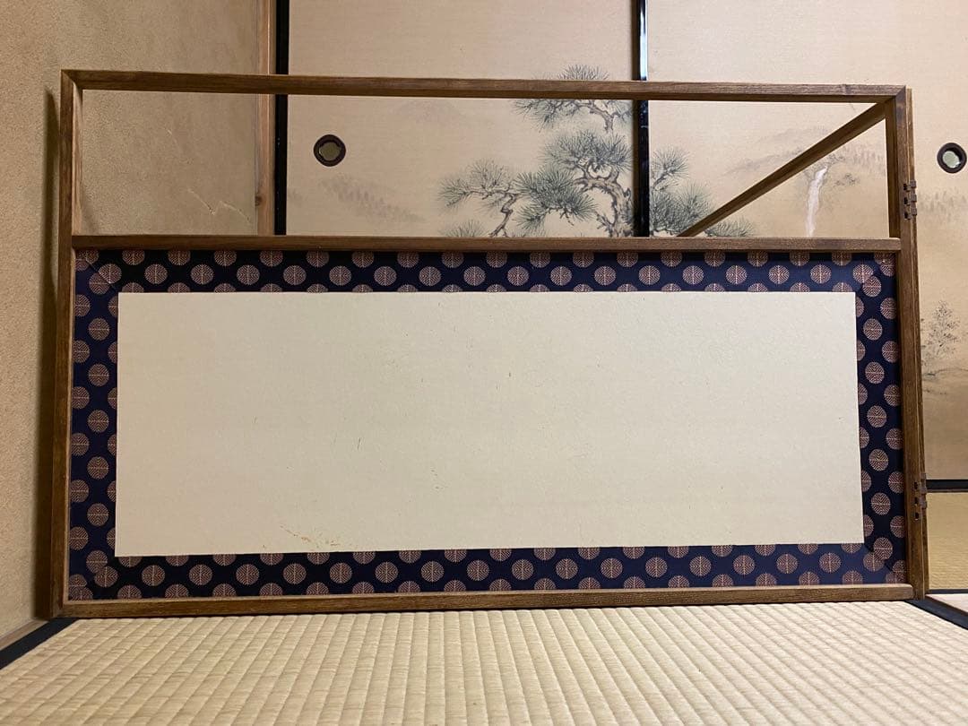 茶道具　風炉先屏風　網代　炉風炉兼用
