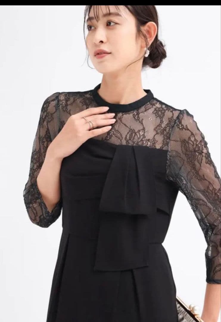 パンツレイヤードスリットドレス（Rire Fete）