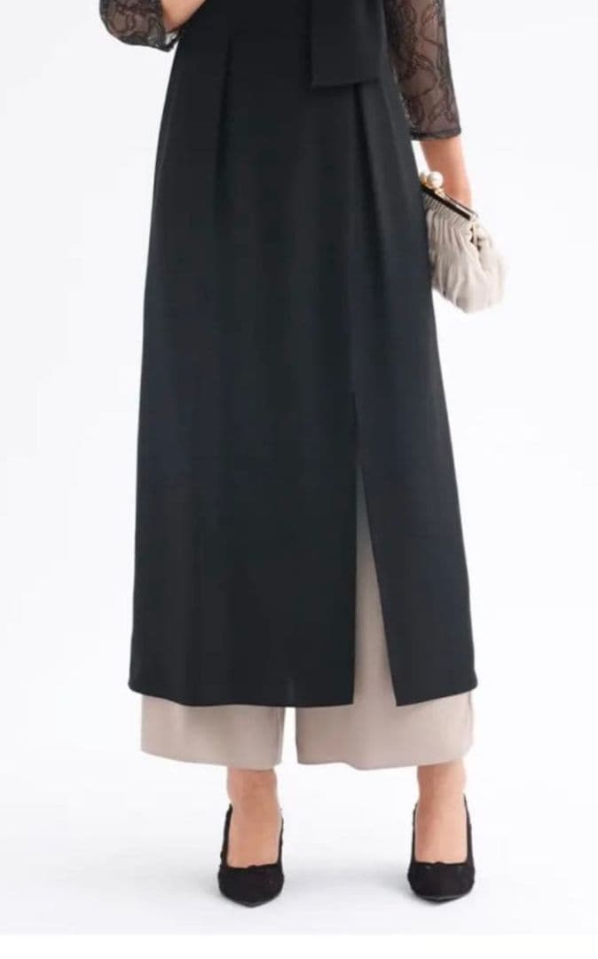 パンツレイヤードスリットドレス（Rire Fete）