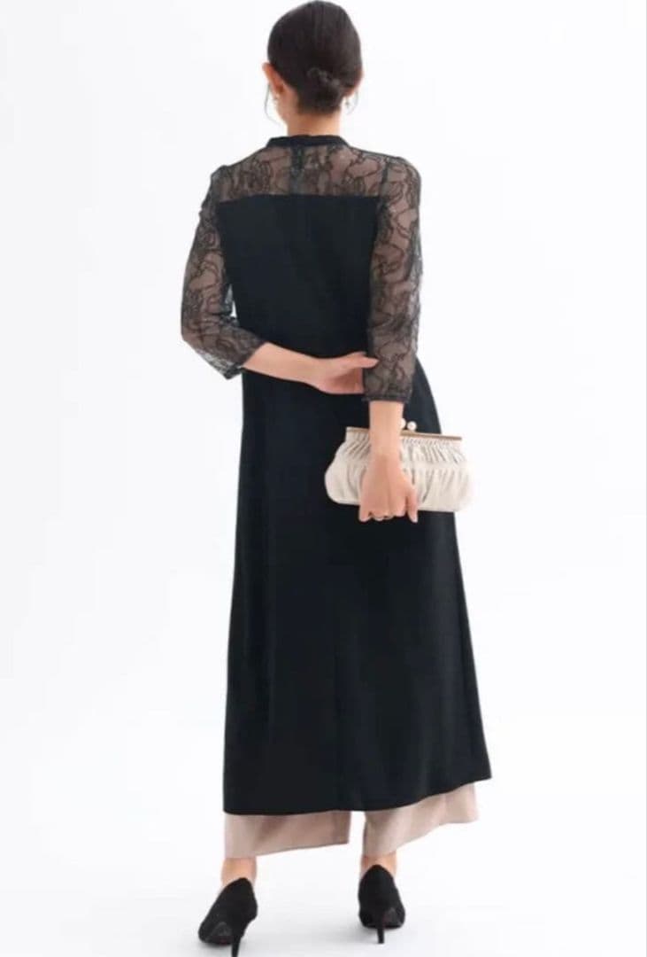 パンツレイヤードスリットドレス（Rire Fete）