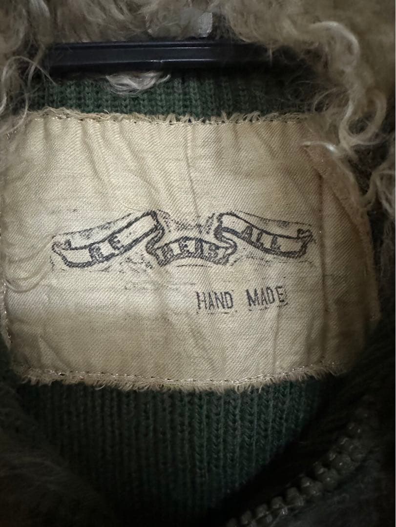 【希少】 REHERSALL リハーズオール ファー襟 ジップニットベスト M