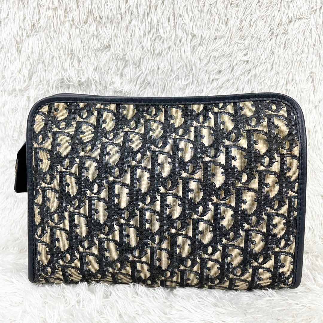 【極美品】クリスチャンディオール トロッター クラッチバッグ ネイビー