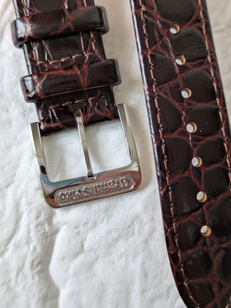 グランドセイコー尾錠　CASSIS ダークブラウン レザーベルト