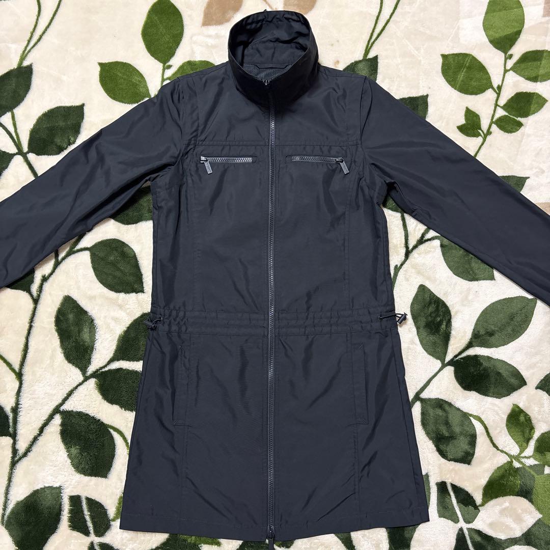 美品 バーバリーゴルフ 2WAY ナイロンジャケットコート 黒 サイズ1 S相当