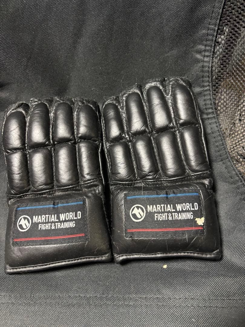 格闘技7点セット　グローブ、レガース、オープンフィンガー、他