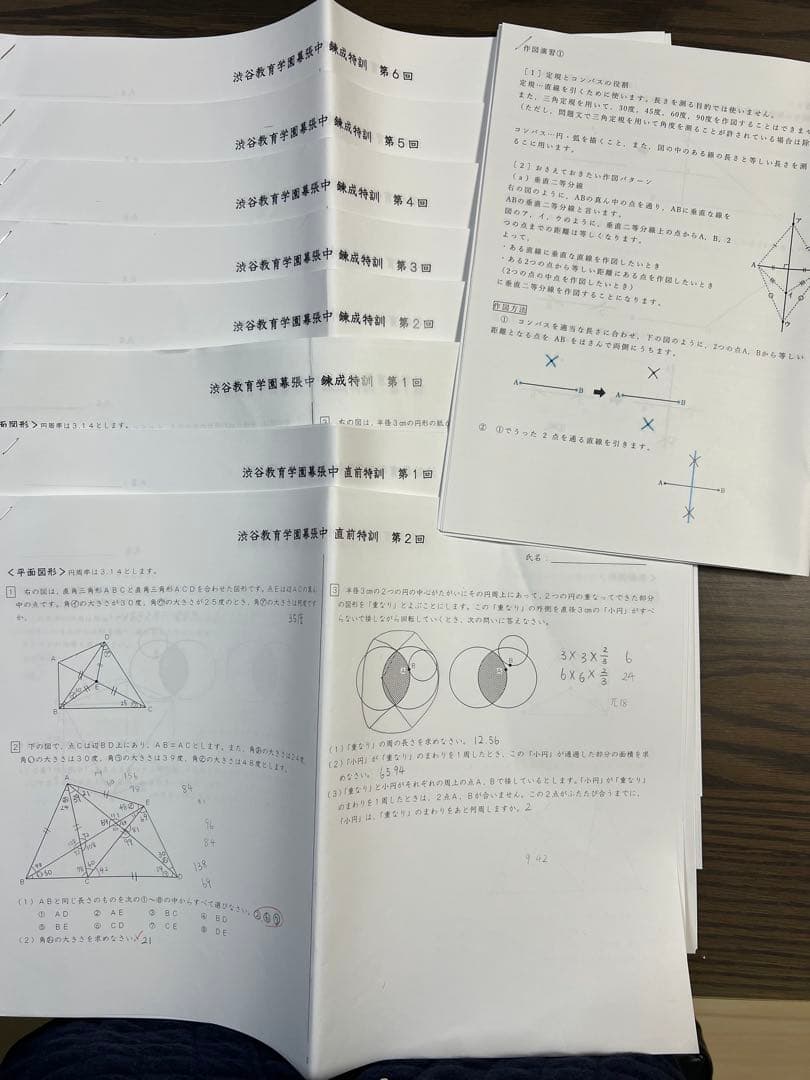 グノーブル渋谷教育学園幕張中特訓+直前特訓　算理社フルセット