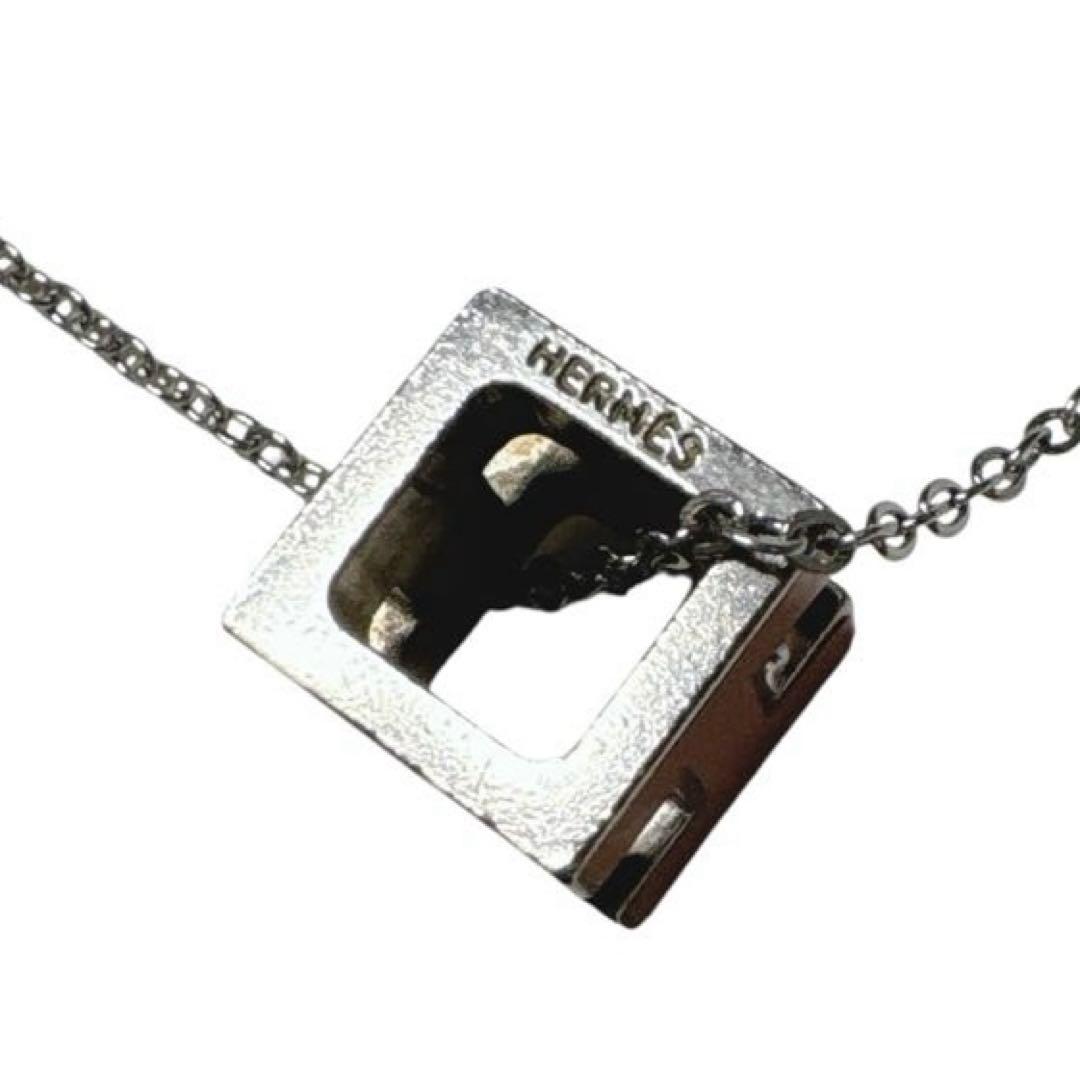 ［正規品］HERMÈS エルメス　ネックレス　Hキューブ　ピンク